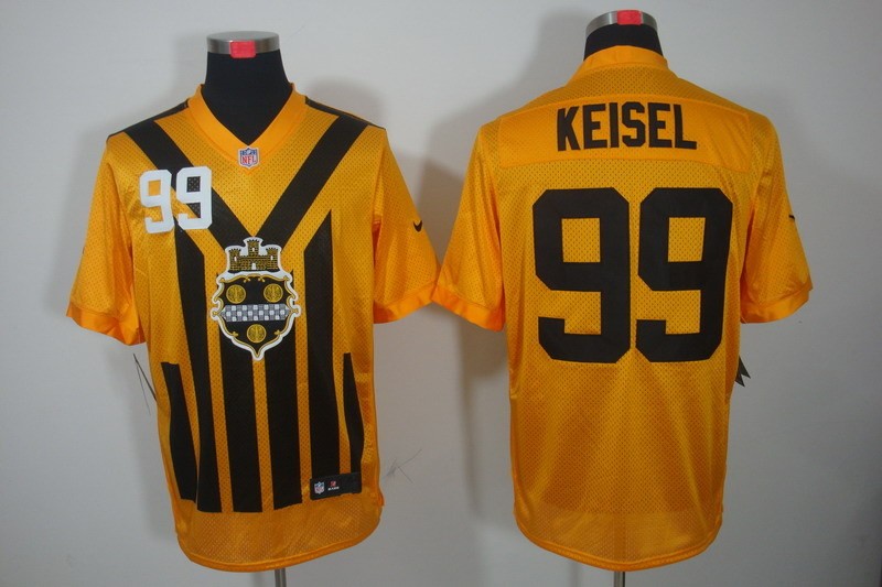 Men 2025 Pittsburgh Steelers 99 Keisel yellow Nike Limited NFL Jersey